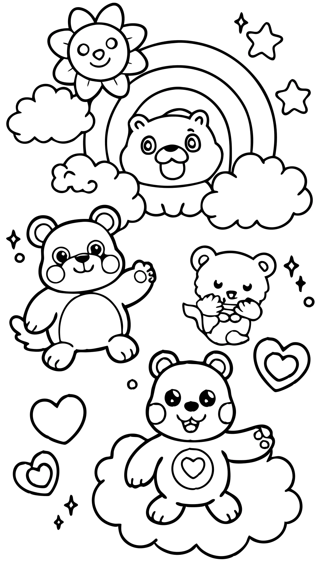 care bears free coloring pages